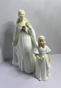 Two Pc. Wedding Set, Royal Doulton Figurines, Bride & Bridesmaid (356. WCP.01) - Picture 1 of 7
