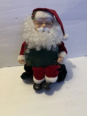 Animated Santa Reads Part Of Twas the Night Before Christmas 14 Inches Tall - Image 1 of 4