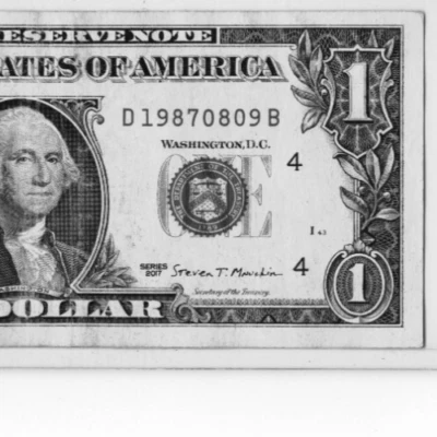 $1 BIRTHDAY NOTE "19870809"; SEPTEMBER 8, 1987  OR  AUGUST 9, 1987 - Image 1 of 3