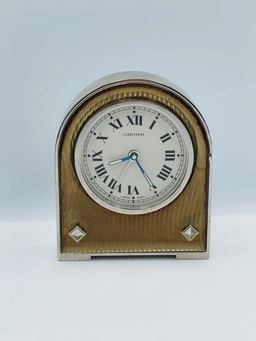 Cartier Paris Authentic Stainless Steel Quartz Alarm Clock No. 2746 Cover