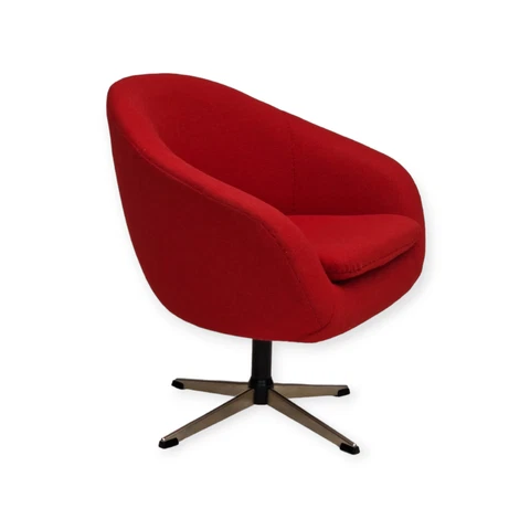 1960s, Scandinavian design by Karl Eric Klote, swivel lounge chair, wool Cover