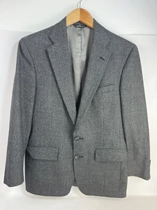 Chaps by Ralph Lauren Saks Fifth Ave Gray Wool Sport Coat Vintage Tweed Jacket - Picture 1 of 12