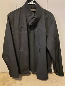 MINT Worn Once Free Country Softshell Fleece Jacket Coat Men Sz L Black - Picture 1 of 3