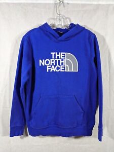 THE NORTH FACE Teen Boys Size XL 14-16 Blue Logo Hoodie Pullover Sweatshirt