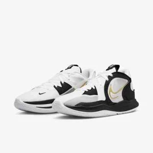 Nike Kyrie Low 5 White Metallic Gold Black DJ6012 101 Men's Size 14 - Picture 1 of 6