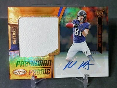 💎 HAYDEN HURST 2018 CERTIFIED *FRESHMAN FABRIC* PATCH AUTO SP RC /299 🔥BENGALS - Image 1 of 2
