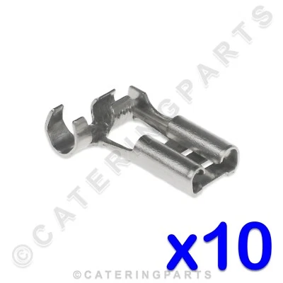 CPUK HOCHTEMPERATUR FLAGGENCRIMPS 10 x 6,3 mm HITZEBESTÄNDIG SCHIEBEPASSBAR KABELSTECKER
