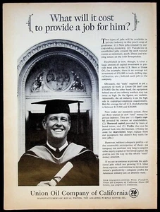 1963 76 Union Oil Company of California anuncio impreso vintage graduado universitario - Imagen 1 de 1