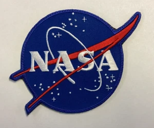 NASA Space Royal Blue Hook & Loop Patch 4" wide - Picture 1 of 7