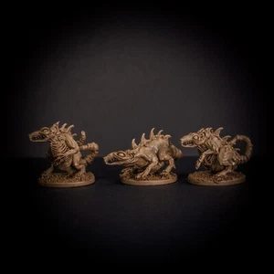 Knucklebones Miniatures Trio di Ratti Giganti X3 Frostgrave Necropolis28 Pathfinder - Foto 1 di 9