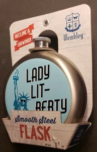 Lady Lit-berty Flask • Stainless Steel - Picture 1 of 4