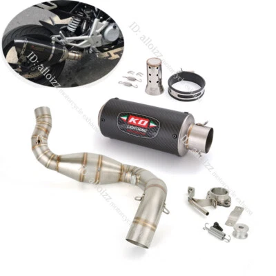 Silenciador de carbono de tubo delantero sistema de escape completo para BMW G310R G310GS 2016-2024 Foto 1 de 4