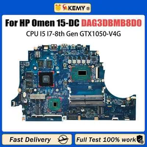 DAG3DBMB8D0 For HP Omen 15-DC Laptop Motherboard With CPU I5 I7-8th Gen GTX1050 - Picture 1 of 5