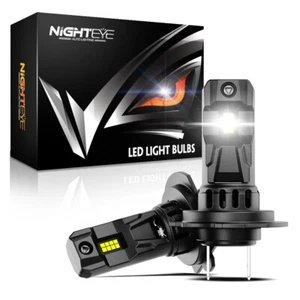 NIGHTEYE 70W H7 LED Headlight Bulbs Kit 20000LM Hi-Lo Beam 6500K Super Bright - Picture 1 of 15