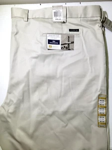 Dockers Signature Khakis Tan Flat Front Pants Men's Size 56x32 - Picture 1 of 9