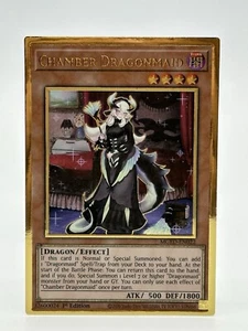 Chamber Dragonmaid MGED-EN022 Gold Rare Near Mint 1st Edition Yugioh - Picture 1 of 2