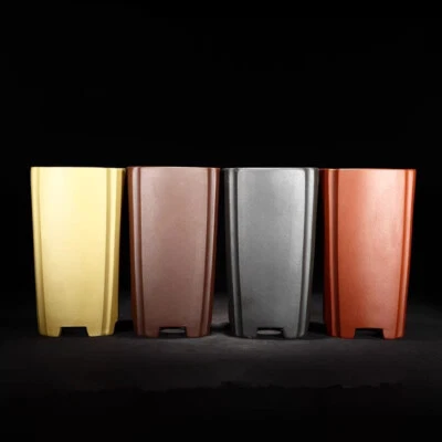 Maceta clásica china de arcilla Yixing Zisha de 6,3 pulgadas, decoración de bonsái de orquídea hecha a mano Foto 1 de 4