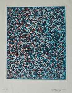 MARK TOBEY "SUMMER JOY" HAND SIGNED 1972 Etching Abstract expressionism USA