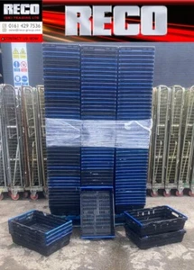 10 x USED 600 X 400 X 160mm BALE ARM TRAY/ STACKING BOX / CRATE - Picture 1 of 5