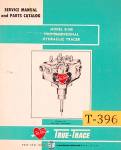 True Trace B-360, Two Dimensional Hydraulic Tracer Service and Parts Manual 1957 - Picture 1 of 6