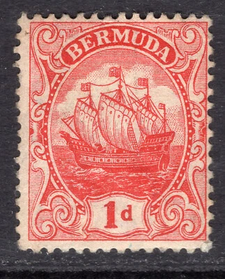 BERMUDA 1910 1d Mint SG 46 cv £20 F/VF Crown CA Fine centering - Image 1 of 2