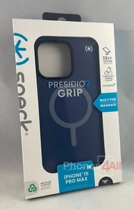 Speck Presidio2 Grip Apple iPhone 15 Pro Max- Coastal Blue Magsafe Friendly - Picture 1 of 7
