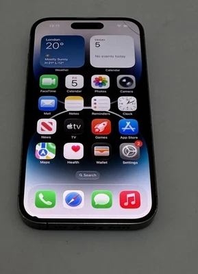 APPLE IPHONE 14 PRO 128GB SMART PHONE UNLOCKED WORKS PERFECT 3CM CRACK IN CORNER - Image 1 of 4