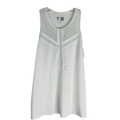 Camiseta sin mangas K Swiss blanca de malla deportiva gimnasio yoga atlética mediana Foto 1 de 4