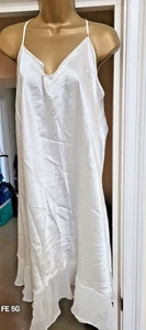 NEW EVANS 26 28 FULL SLIP NIGHTIE IVORY SATIN L107cms petticoat night dress top - Picture 1 of 10