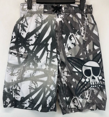 Traje de baño para niños talla XL 14 - calavera pirata blanco y negro (3512) Foto 1 de 4