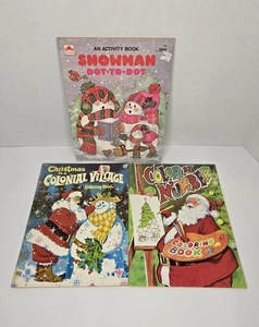 Weihnachten Weihnachtsmann Malbücher Malen nach Zahlen Verbinden Sie die Punkte Vintage - Bild 1 von 23
