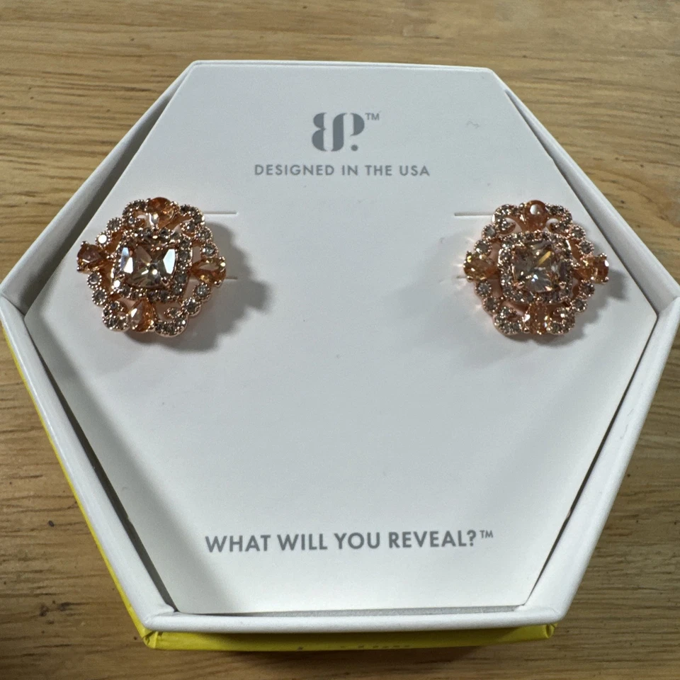 Bomb Party ER46274 Snowflake Beauties Earrings Smokey Topaz, CZ - Image 1 of 1