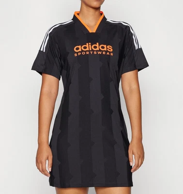 Adidas Women’s Plus Size V-Neck Tiro Cut 3-Stripes Jacquard Tee Dress New - Image 1 of 4