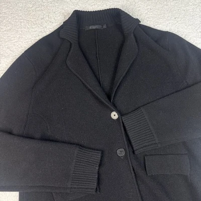 Chaqueta Blazer Cárdigan Mujer Raffi Negro 100% Cachemira Cuello XL Foto 1 de 4