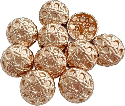 10PC Gold Metal Buttons Shank Buttons Sew On Buttons 23mm - Image 1 of 4