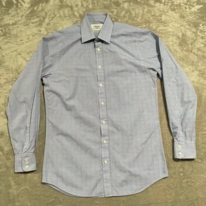 Charles Tyrwhitt camicia uomo 15,5/35 blu slim fit manica lunga casual preppy - Foto 1 di 7