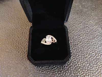 Elegant Beautiful Cubic Zirconia Stainless Steel Engagement Vacation Ring Size 7 - Image 1 of 4