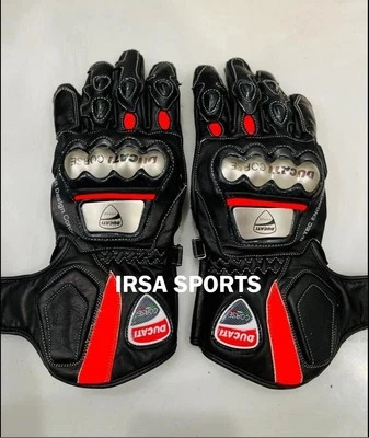 Ducati Motorcycle Gloves – Riding Biker Gloves Men’s Protective Street Gear - Image 1 of 3