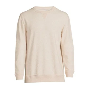 George Herren Sweatshirt mit Rundhalsausschnitt beige weicher Baumwollpullover GROSSE GRÖSSE - Bild 1 von 5