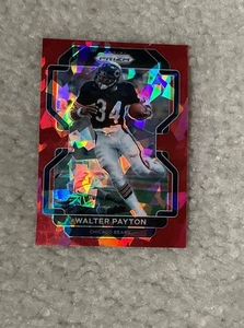 2021 Panini Prizm Walter Payton Red Cracked Ice Sp! - Picture 1 of 2