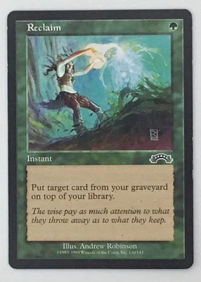 MTG Reclaim Instant 120/143 Exodus Andrew Robinson Wizards Coast Magic Gathering - Image 1 of 4