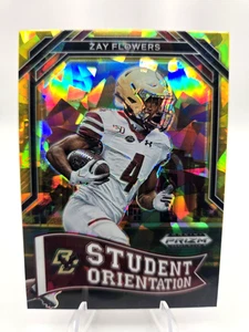 2023 Panini Prizm Draft Picks - Student Orientation Zay Flowers #SO-15 Gold Ice - Picture 1 of 2