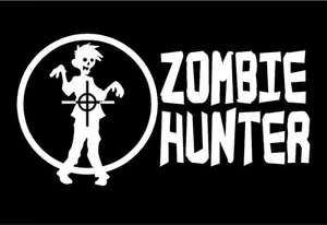 Zombie Hunter Vinyl Decal Gun Crosshairs funny car truck window sticker graphic - Picture 1 of 2