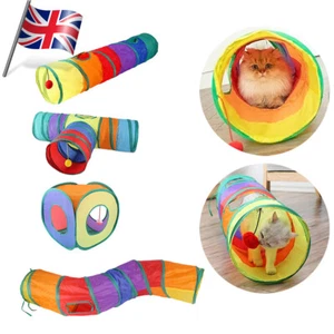 Pet Tunnel Toy Cat Rabbit Pop Up Tube Collapsible 2 Way Puppy Kitten Play NEW - Picture 1 of 20