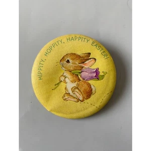 1981 Hippity Hoppity Happity Easter Hallmark Bunny Pinback - Picture 1 of 4
