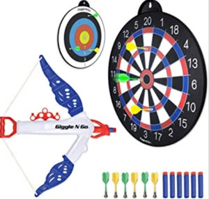 Giggle N Go Shootem Up Double Sided Magnetic Dart Board - Picture 1 of 7