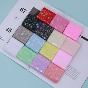 6cm*5yards Illusory Color Star Mesh Fabric Cake Top Decor Ribbon Bow Soft Tulle