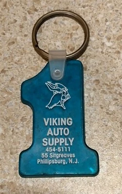 Vintage VIKING AUTO SUPPLY #1 With Viking Logo Keychain Phillipsburg NJ CLOSED - Image 1 of 2