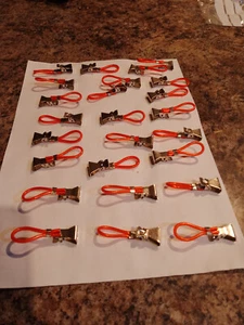 25 Clip/ loops for hanging teatowel, Christmas Cards or items on hooks or pegs - Picture 1 of 6
