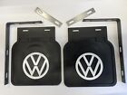 NEW PAIR - VW Bug Mud Flaps Whit w/ HD BRACKETS 1950-ON FITS ALL BUGS 111821805